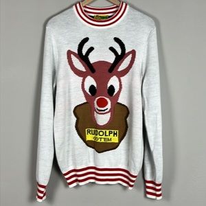 NWOT Tipsy Elves  Pullover Rudolph Sweater Sz Large